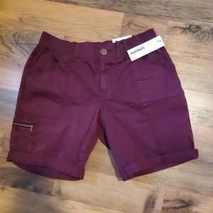 NWT Wine Colored Bermuda Shorts